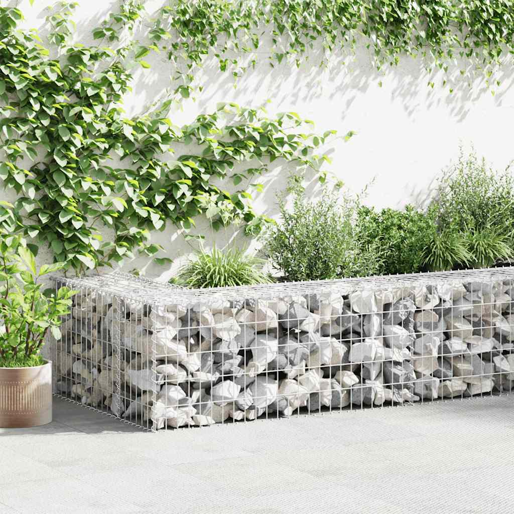Gabionski zid s poklopcima od pocinčanog čelika 900 x 50 x 50 cm