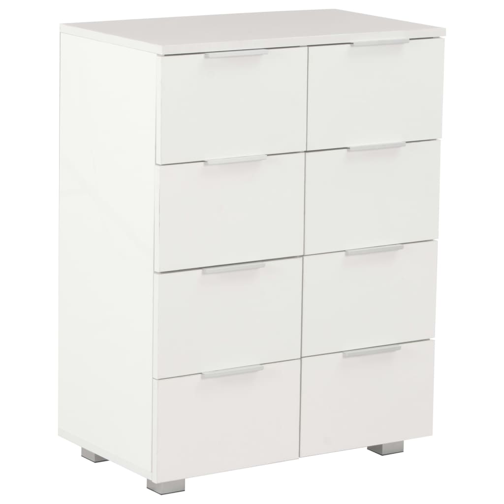 Komoda visoki sjaj bijela 60 x 35 x 80 cm od konstruiranog drva