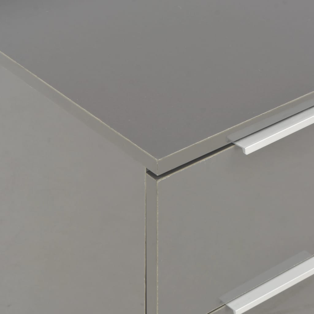 Komoda visoki sjaj siva 60 x 35 x 80 cm od konstruiranog drva
