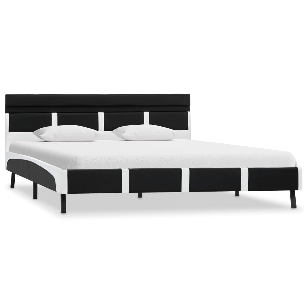 Okvir za krevet od umjetne kože s LED svjetlom crni 120x200 cm