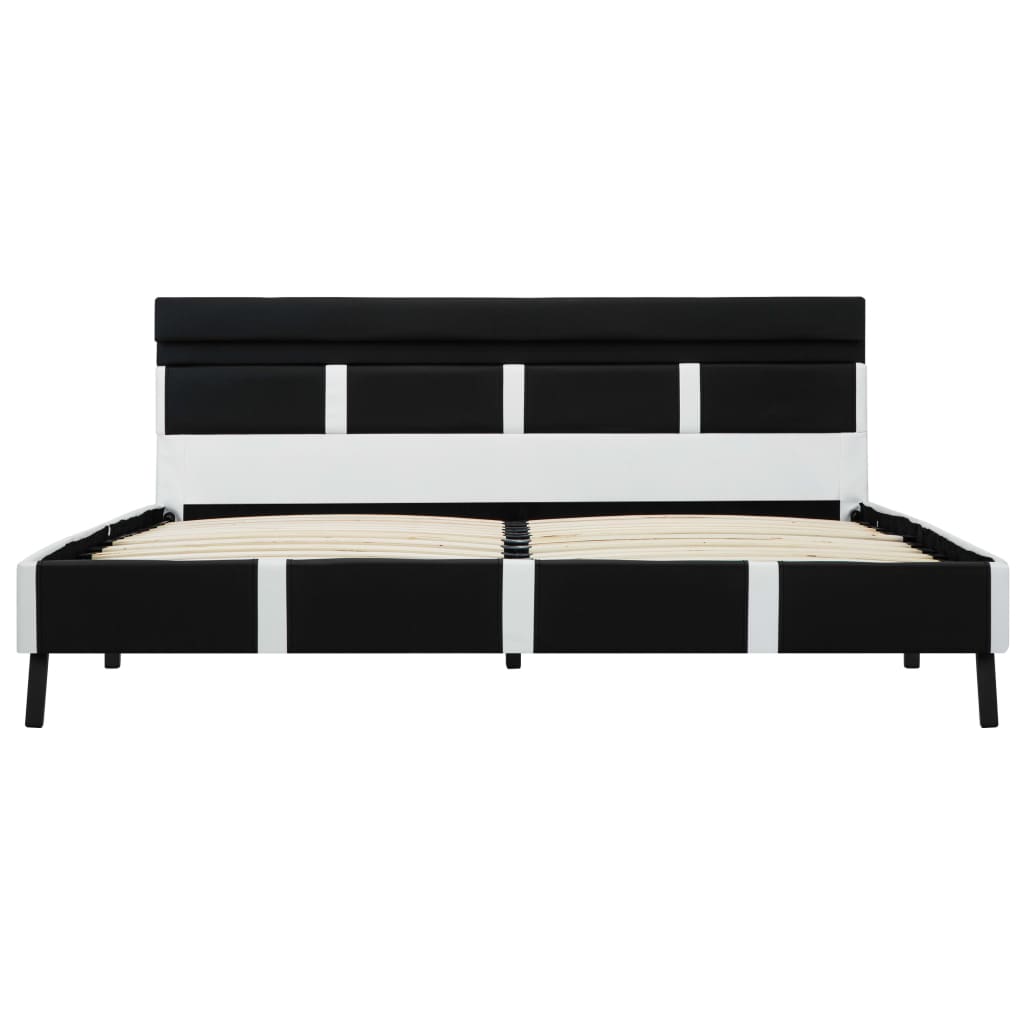 Okvir za krevet od umjetne kože s LED svjetlom crni 120x200 cm