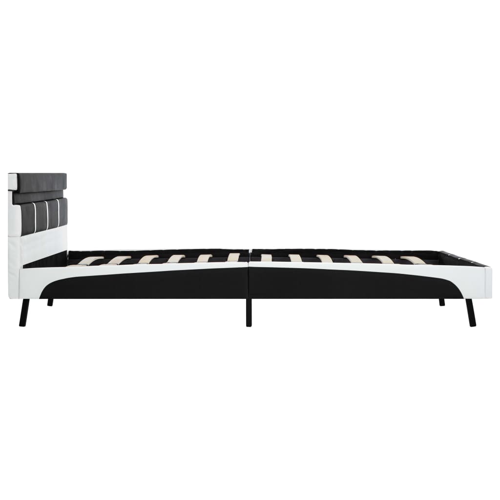 Okvir za krevet od umjetne kože s LED svjetlom crni 160x200 cm