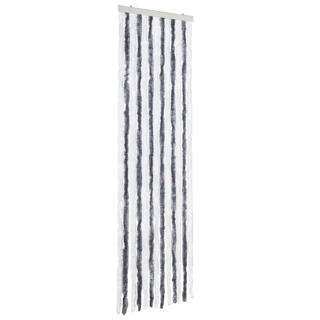 Zastor protiv insekata sivo-bijeli 56 x 185 cm šenil