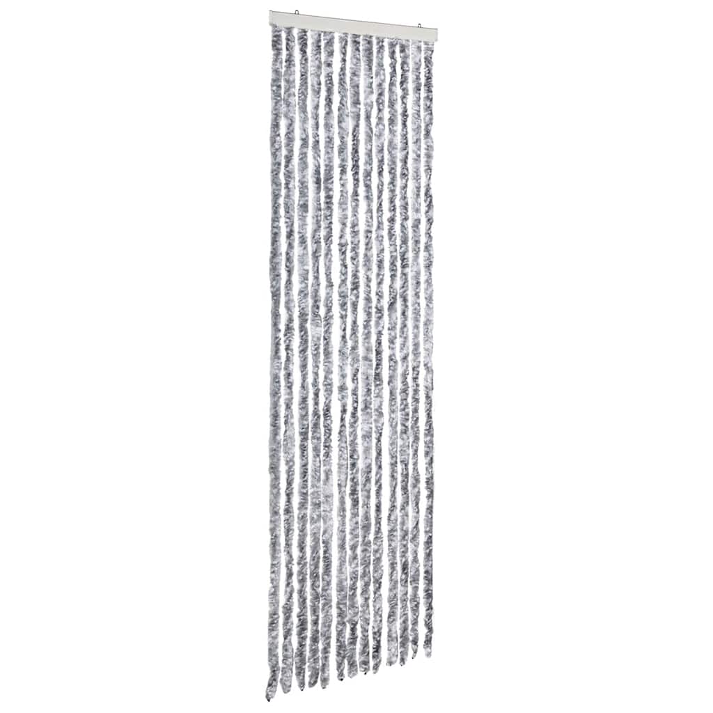 Zastor protiv insekata sivo-bijeli 56 x 185 cm šenil