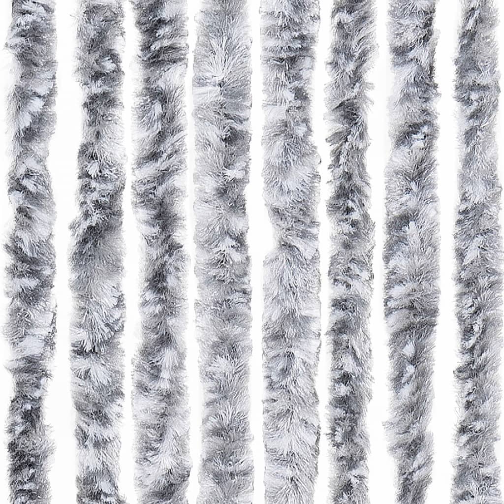 Zastor protiv insekata sivo-bijeli 90 x 220 cm šenil