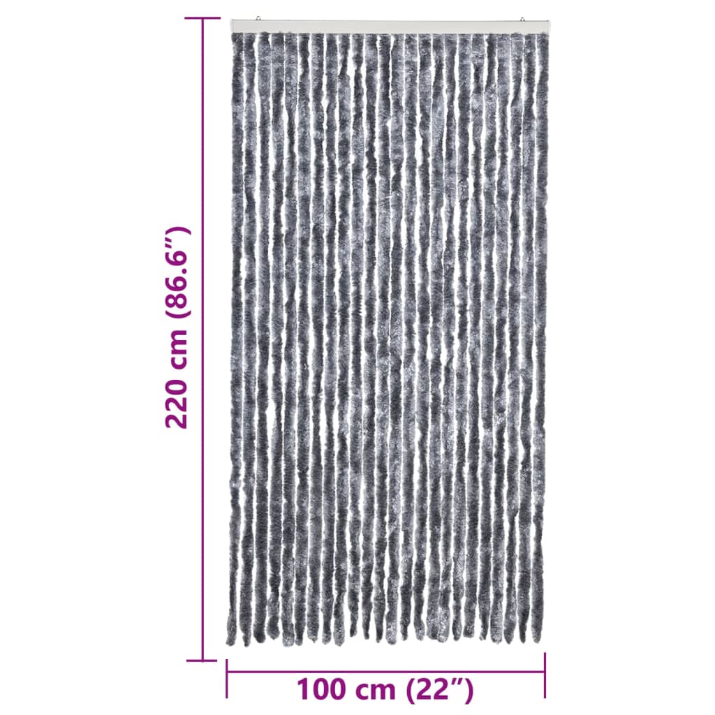 Zastor protiv insekata srebrni 100 x 220 cm šenil