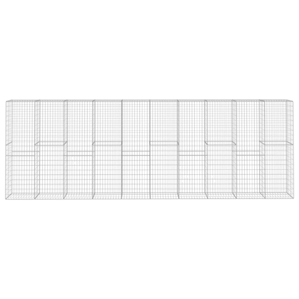 Gabionski zid s poklopcem od pocinčanog čelika 600x50x200 cm
