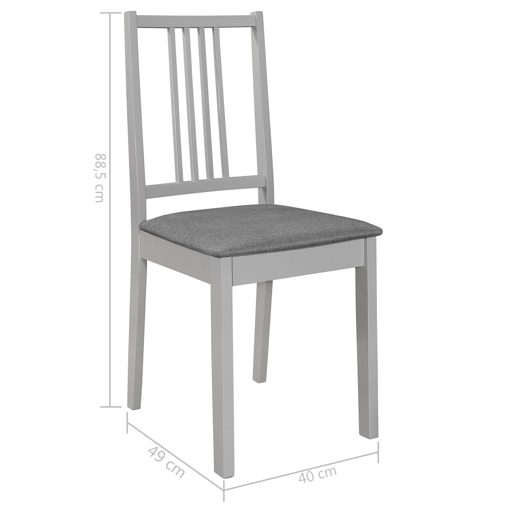3-dijelni blagovaonski set od MDF-a sivi