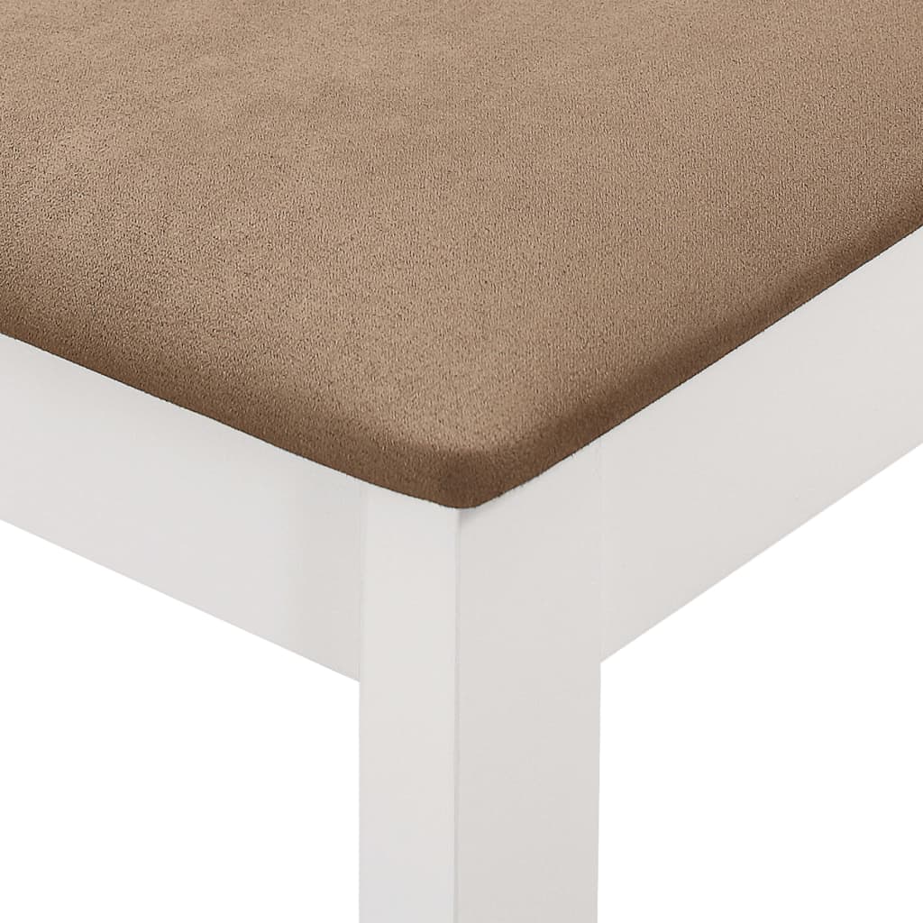 276409  5 Piece Dining Set MDF White (247625+247635)