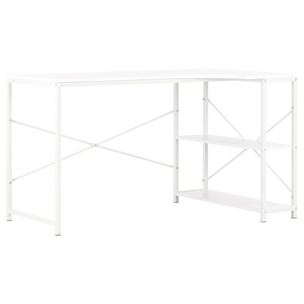 Stol za računalo bijeli 120 x 72 x 70 cm