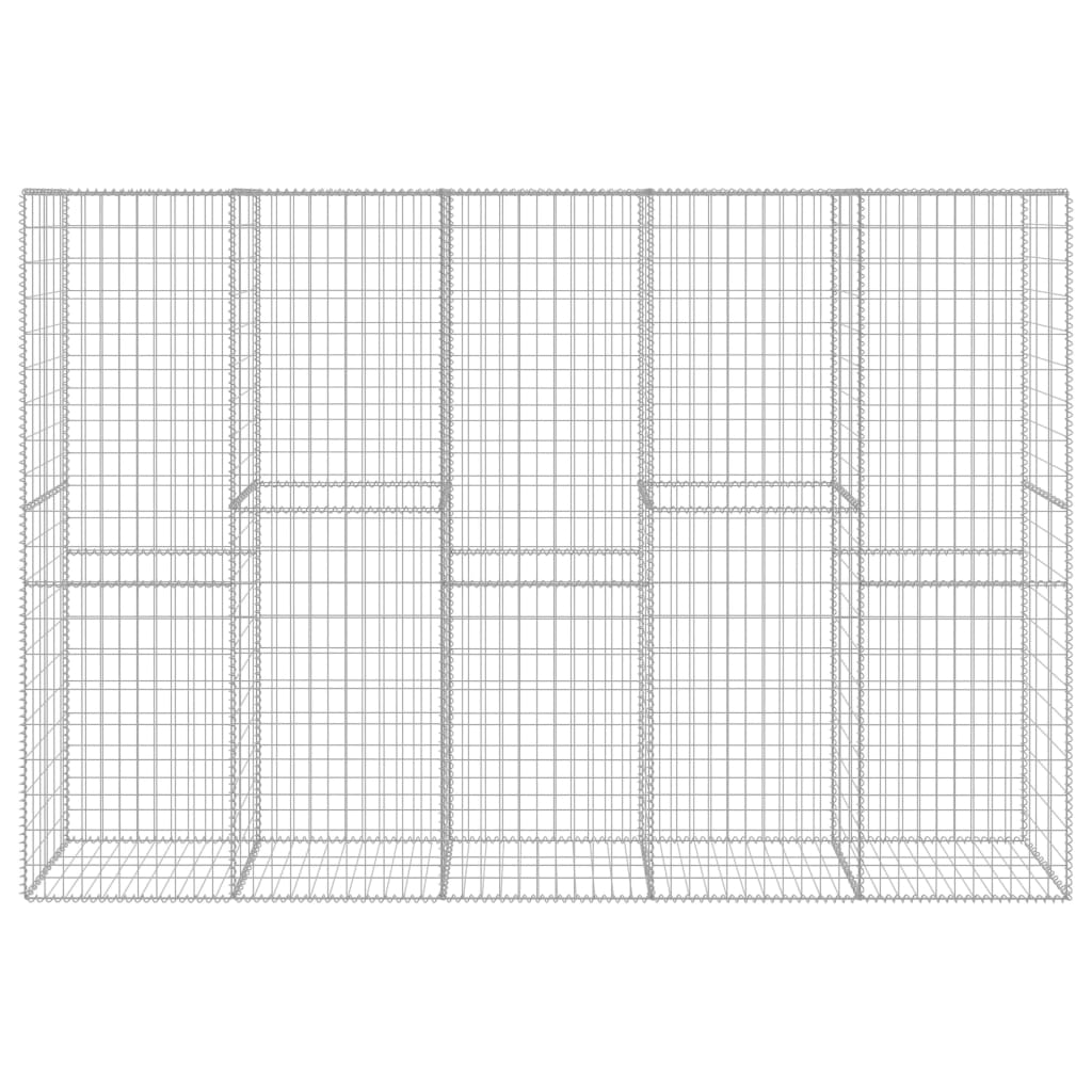 Gabionski zid s poklopcem od pocinčanog čelika 300x50x200 cm