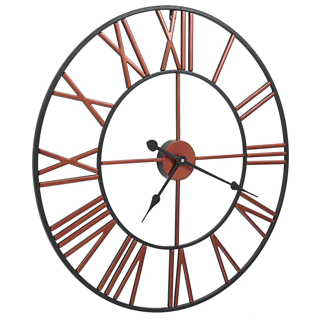 Zidni sat metalni 58 cm crveni