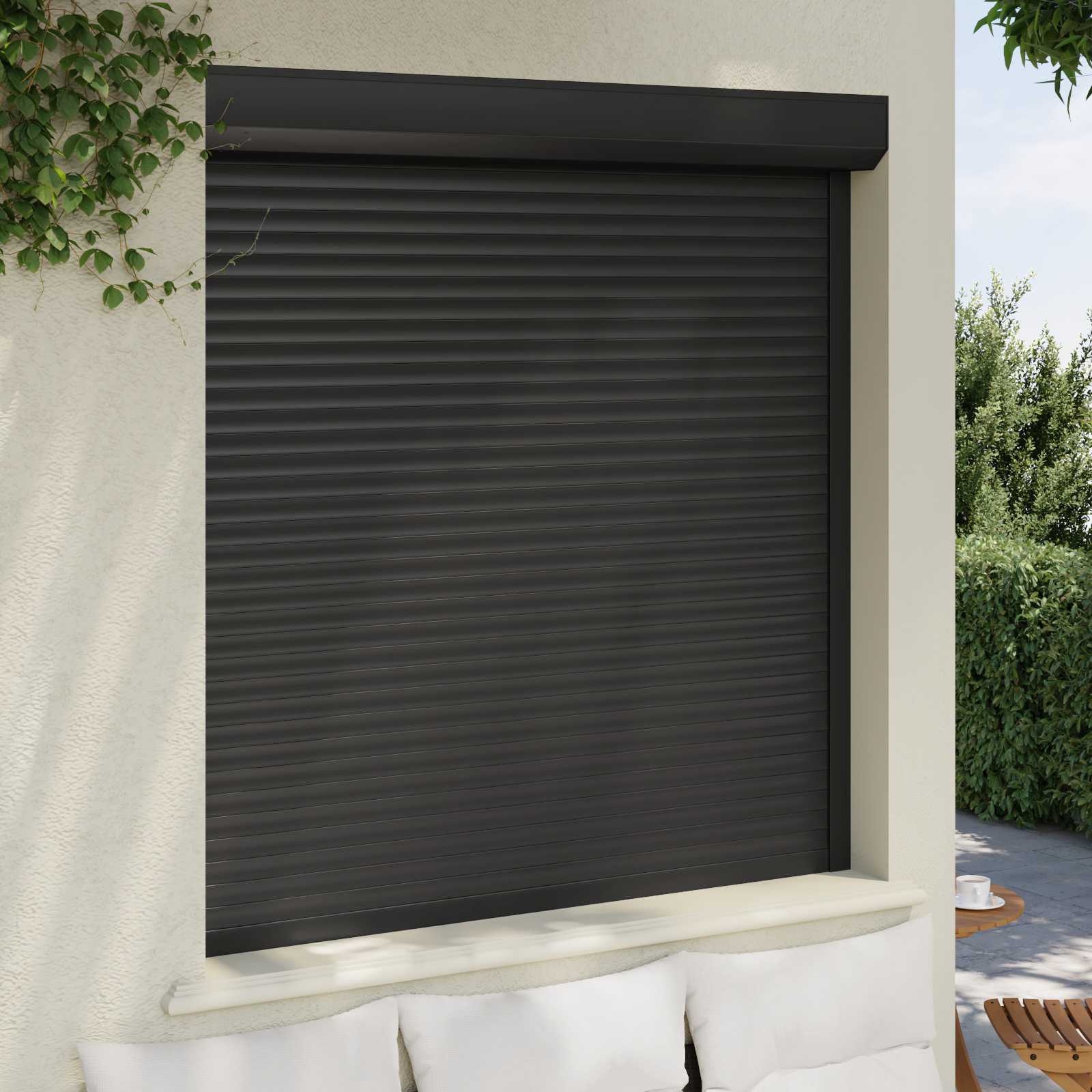 Roletna Antracit 140 x 150 cm Aluminij i poliuretan
