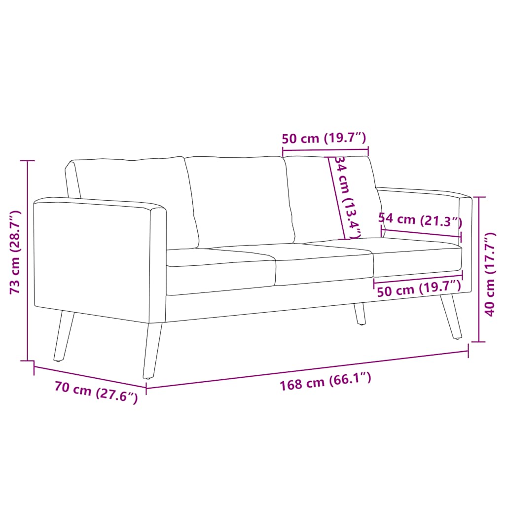 2-dijelni set sofa od tkanine bež