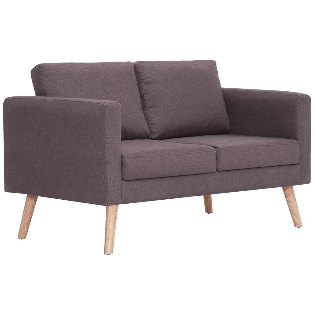 2-dijelni set sofa od tkanine bež