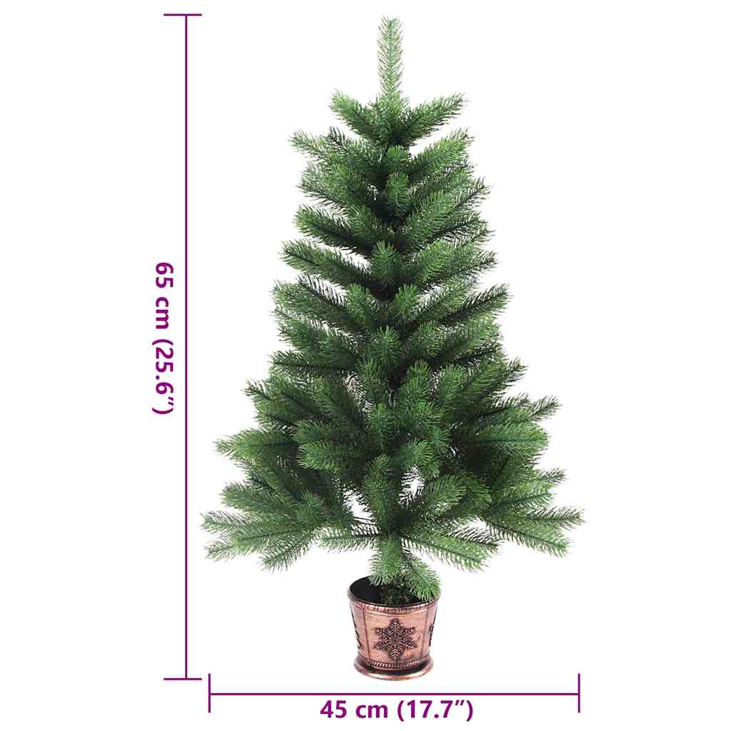 Umjetno božićno drvce s realističnim iglicama 65 cm zeleno