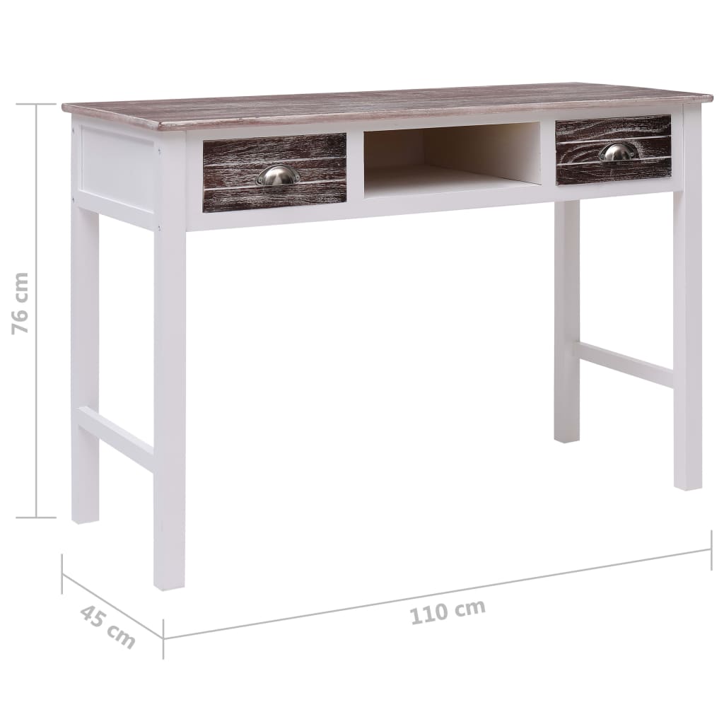 Pisaći stol smeđi 110 x 45 x 76 cm drveni