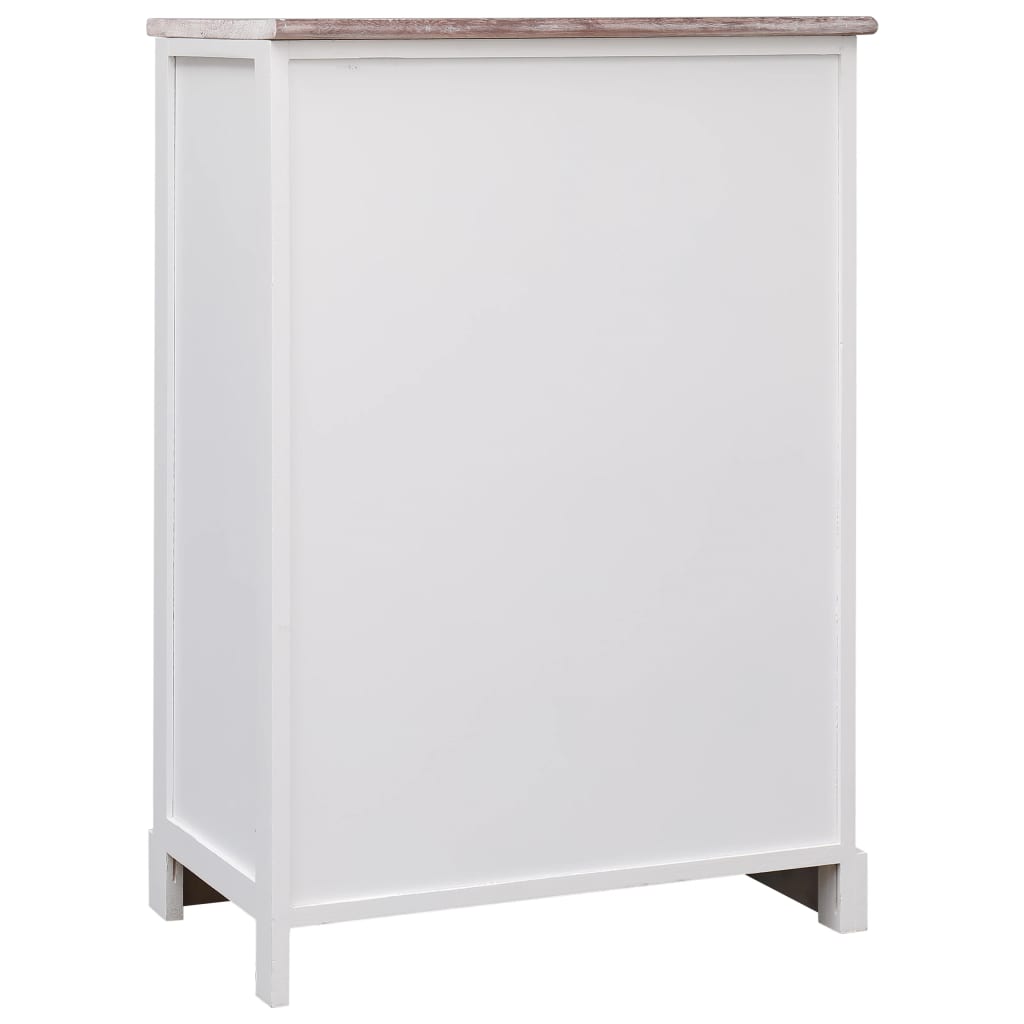 Komoda s 10 ladica smeđa 113 x 30 x 79 cm drvena