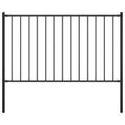 Ogradni panel Woerden sa stupovima čelik 1,7x1 m Crni