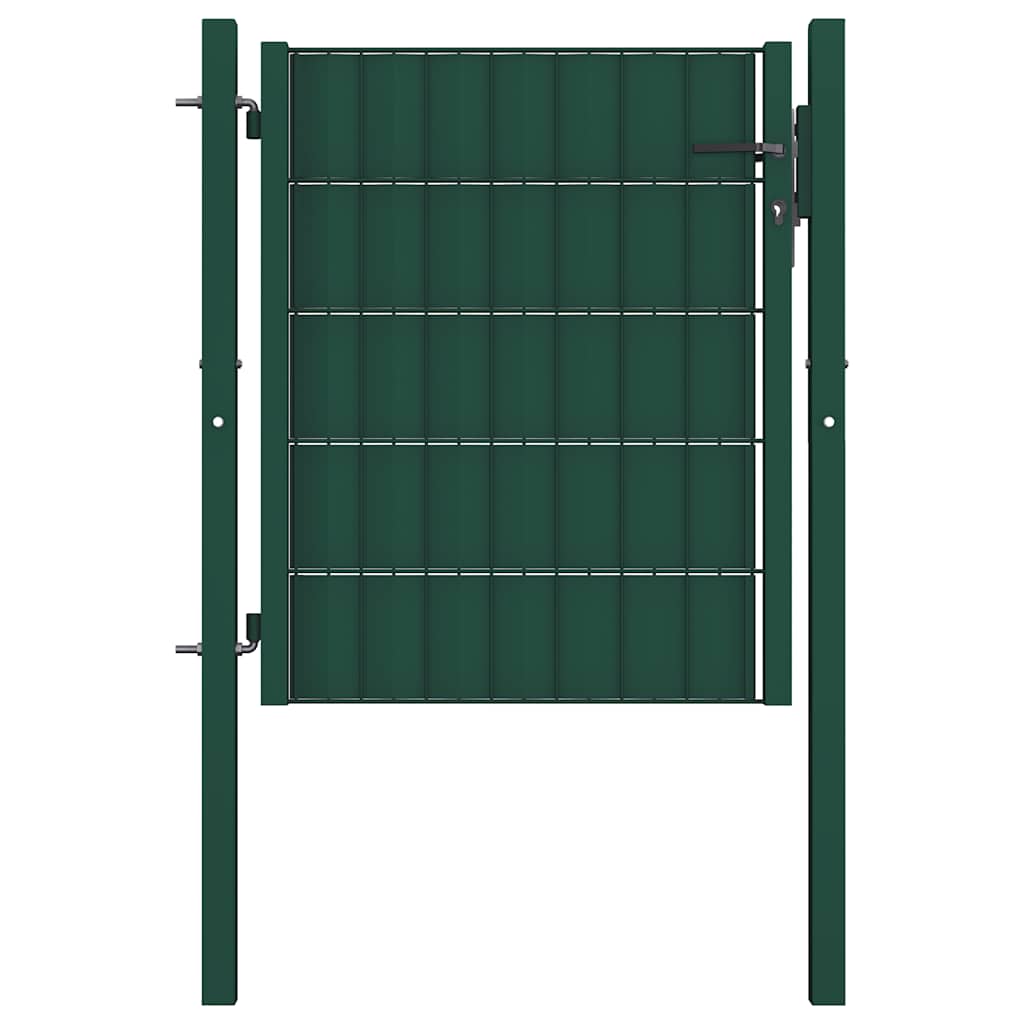 Vrata za ogradu PVC i čelik 100x81 cm Zelena
