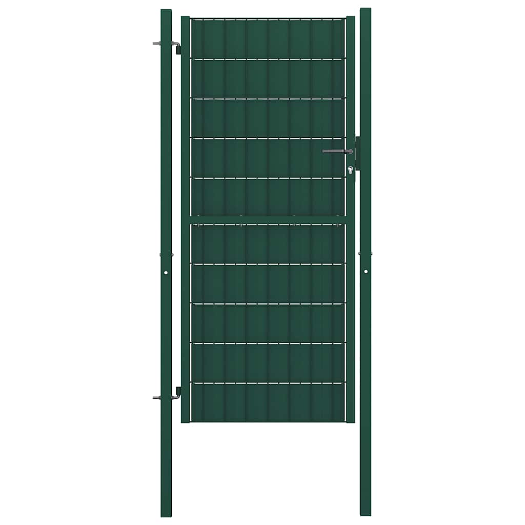 Vrata za ogradu PVC i čelik 100x124 cm Zelena