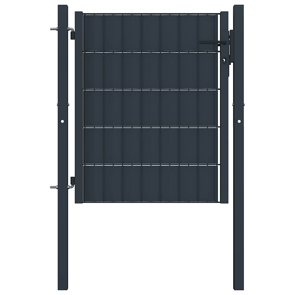 Vrata za ogradu PVC i čelik 100x81 cm antracit boje