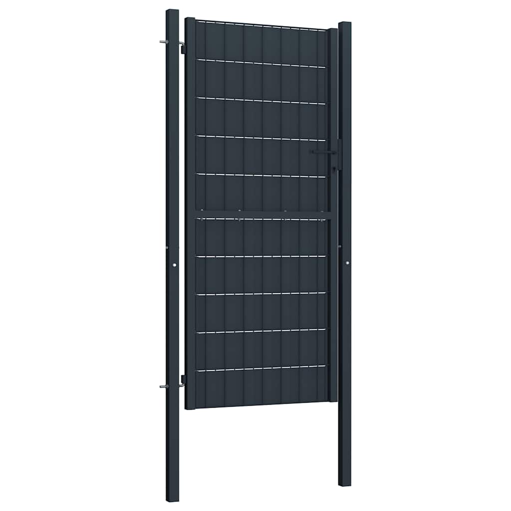 Vrata za ogradu PVC i čelik 100x204 cm Antracit