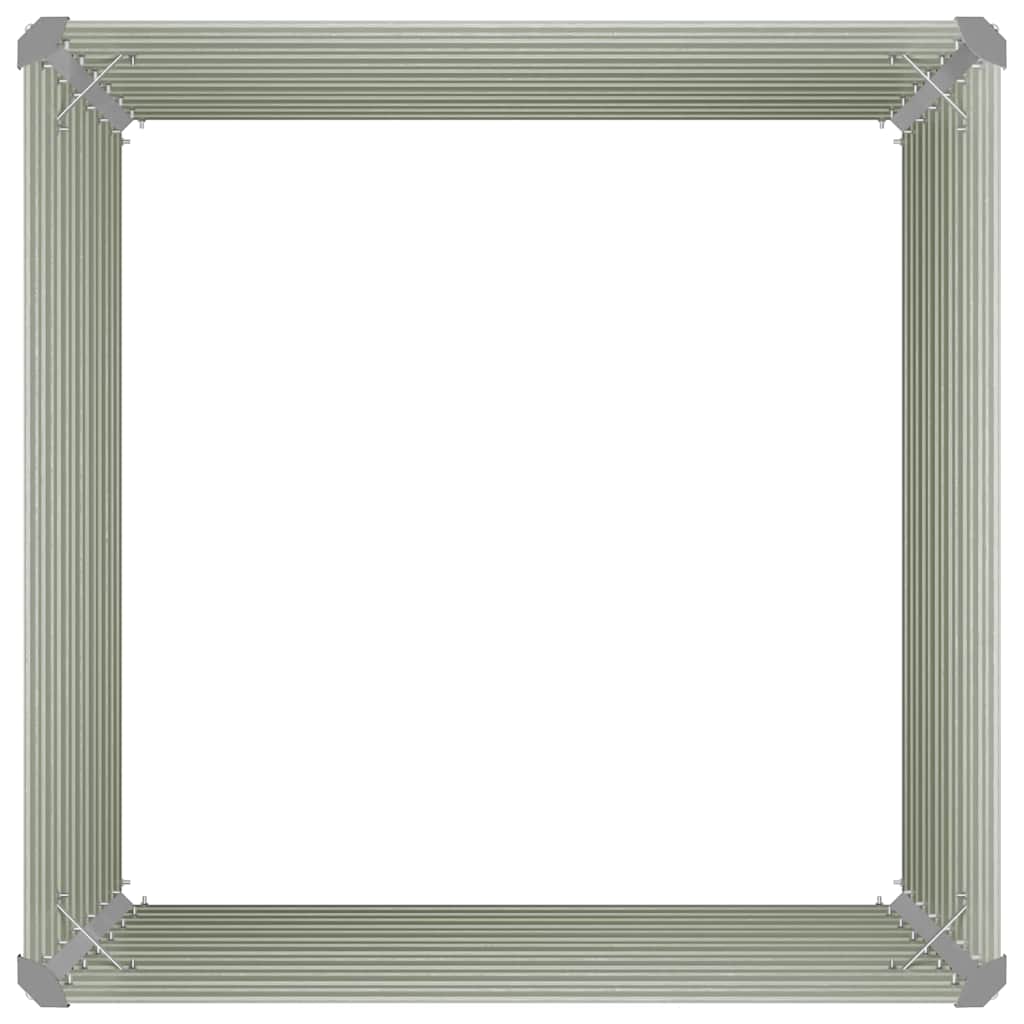 Povišena vrtna gredica smeđa 100 x 100 x 77 cm pocinčani čelik
