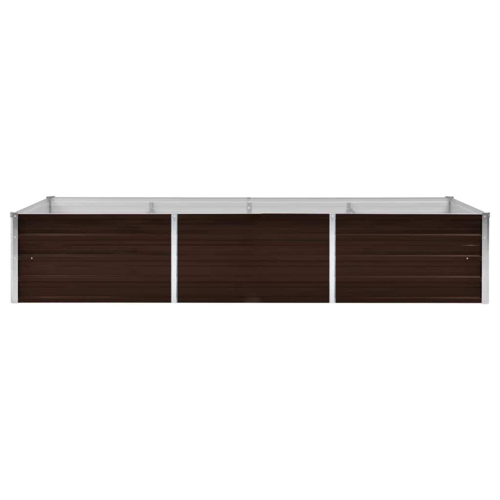 Povišena vrtna gredica smeđa 240 x 80 x 45 cm pocinčani čelik