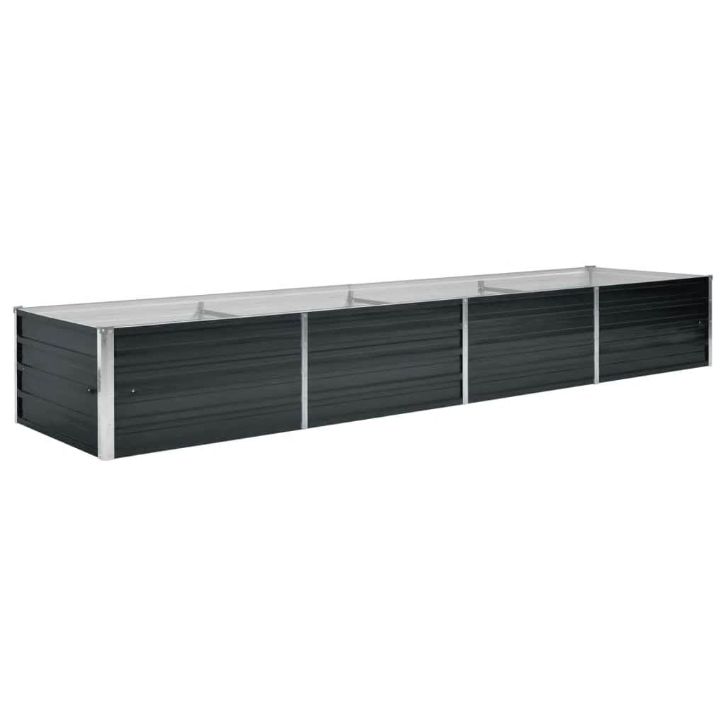 Povišena vrtna gredica antracit 320x80x45 cm pocinčani čelik