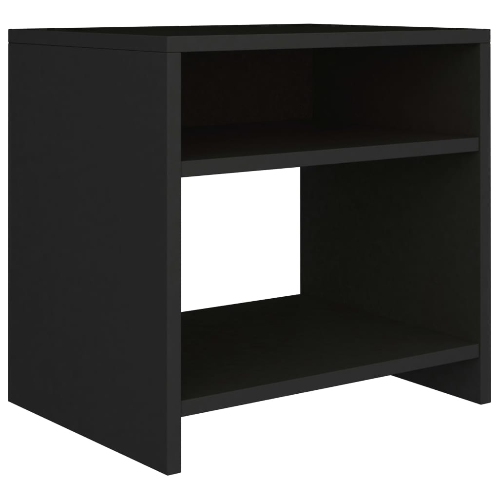 Noćni ormarići 2 kom crni 40 x 30 x 40 cm od konstruiranog drva