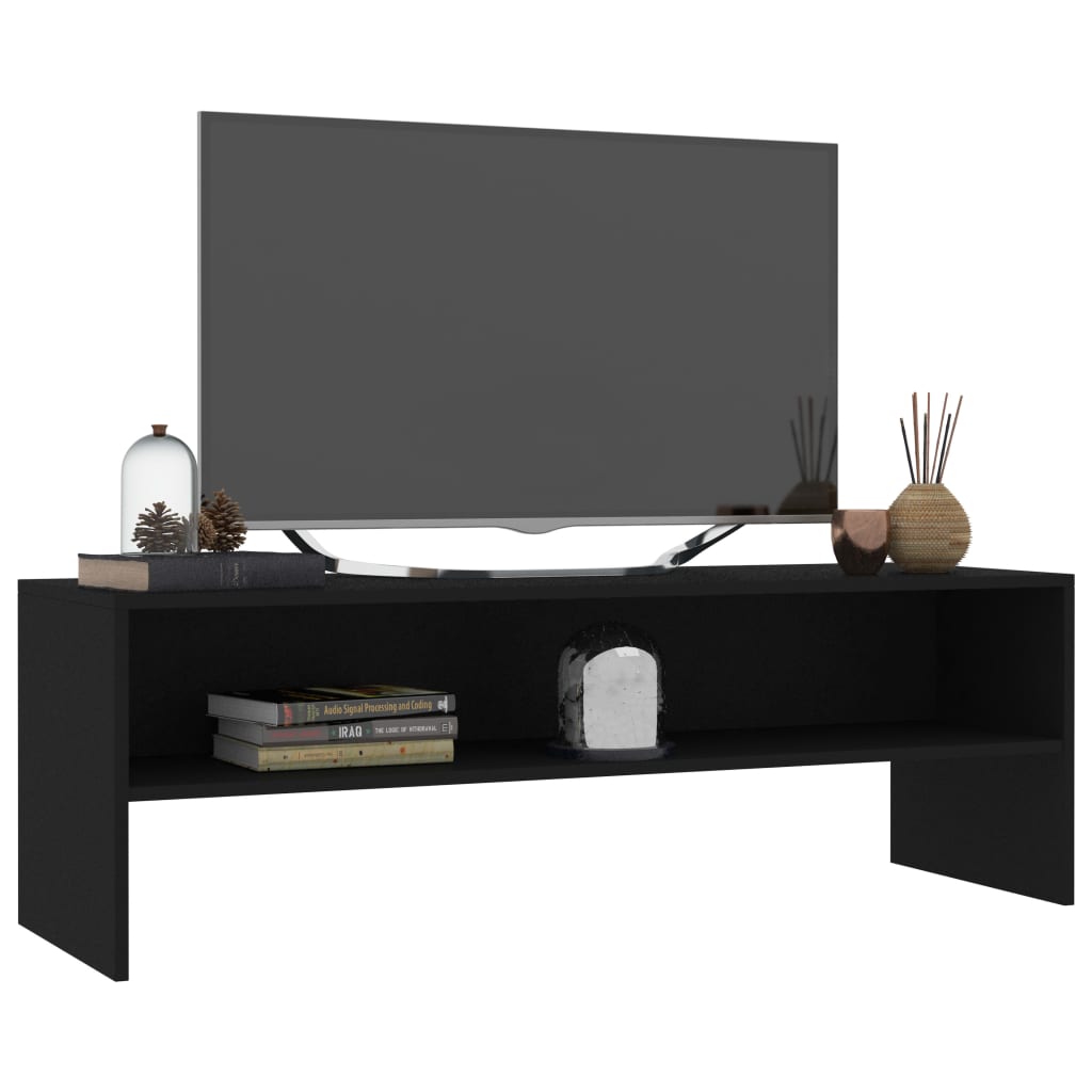 TV ormarić crni 120 x 40 x 40 cm konstruirano drvo