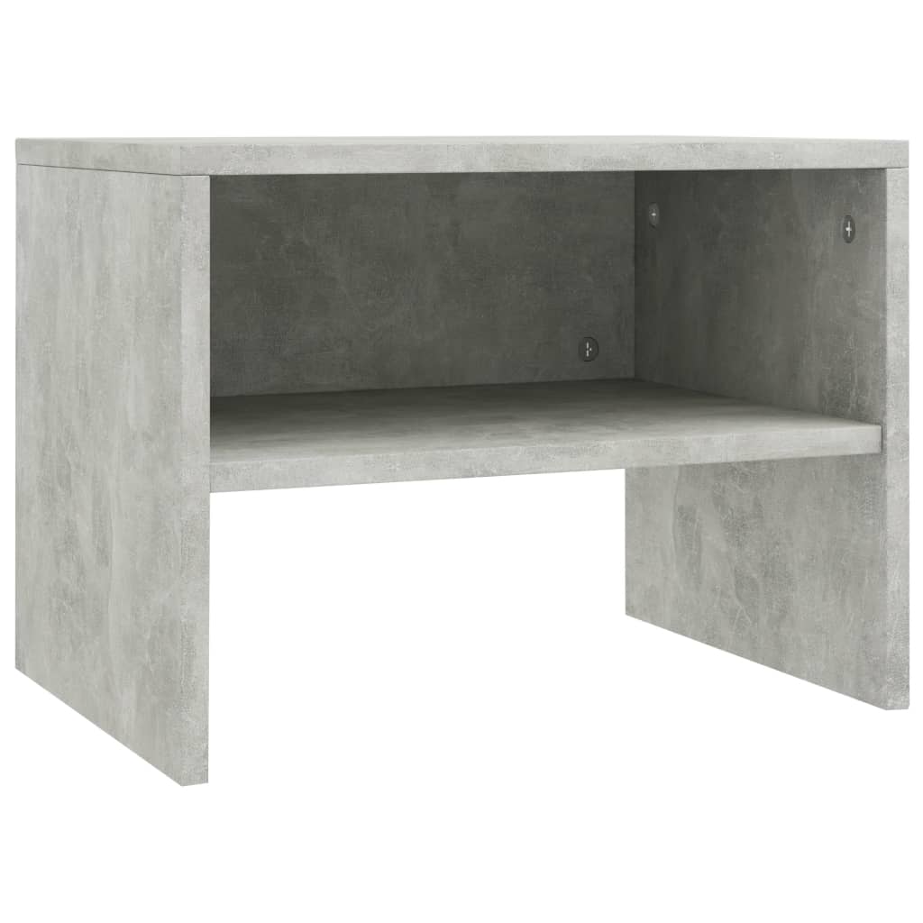 Noćni ormarići 2 kom boja betona 40x30x30 cm konstruirano drvo