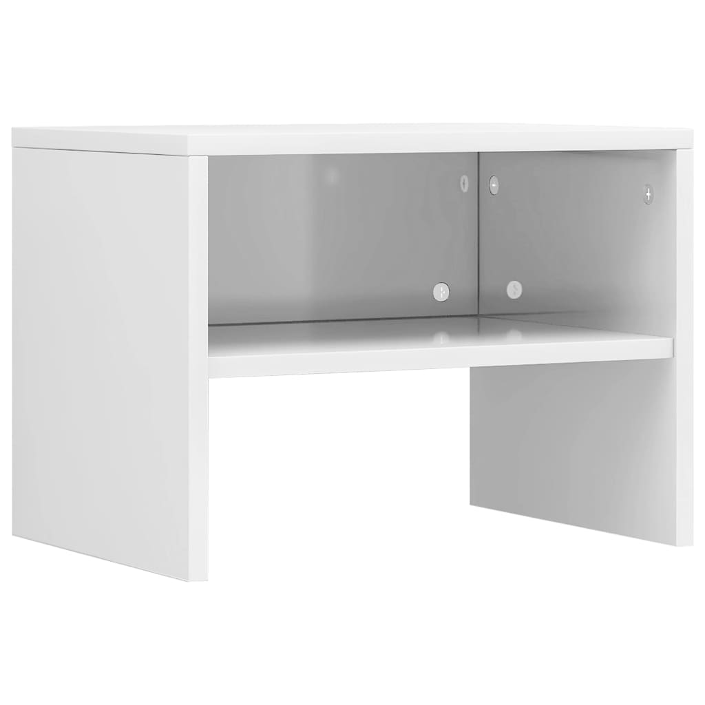 Noćni ormarić 2 kom sjajni bijeli 40x30x30 cm konstruirano drvo
