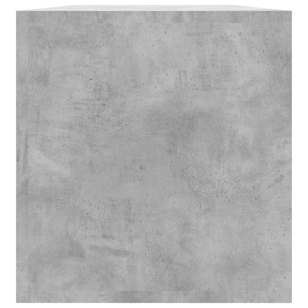 Kutija za pohranu vinilnih ploča boja betona 71x34x36 cm drvena