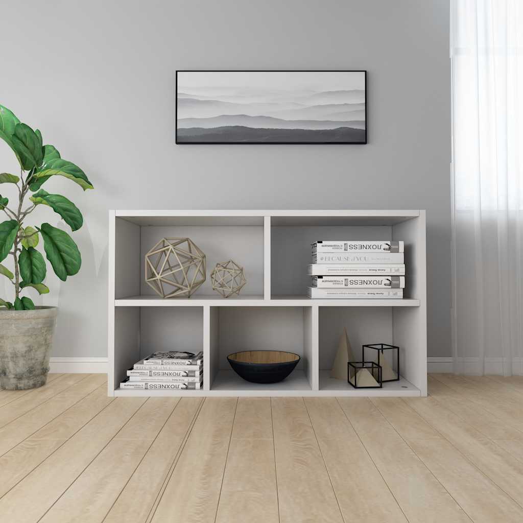 Ormarić za knjige / komoda bijeli 50x25x80 cm konstruirano drvo