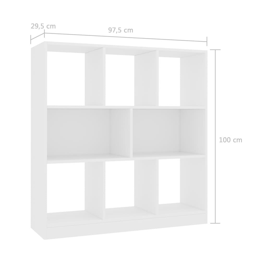 Ormarić za knjige bijeli 97,5 x 29,5 x 100 cm konstruirano drvo