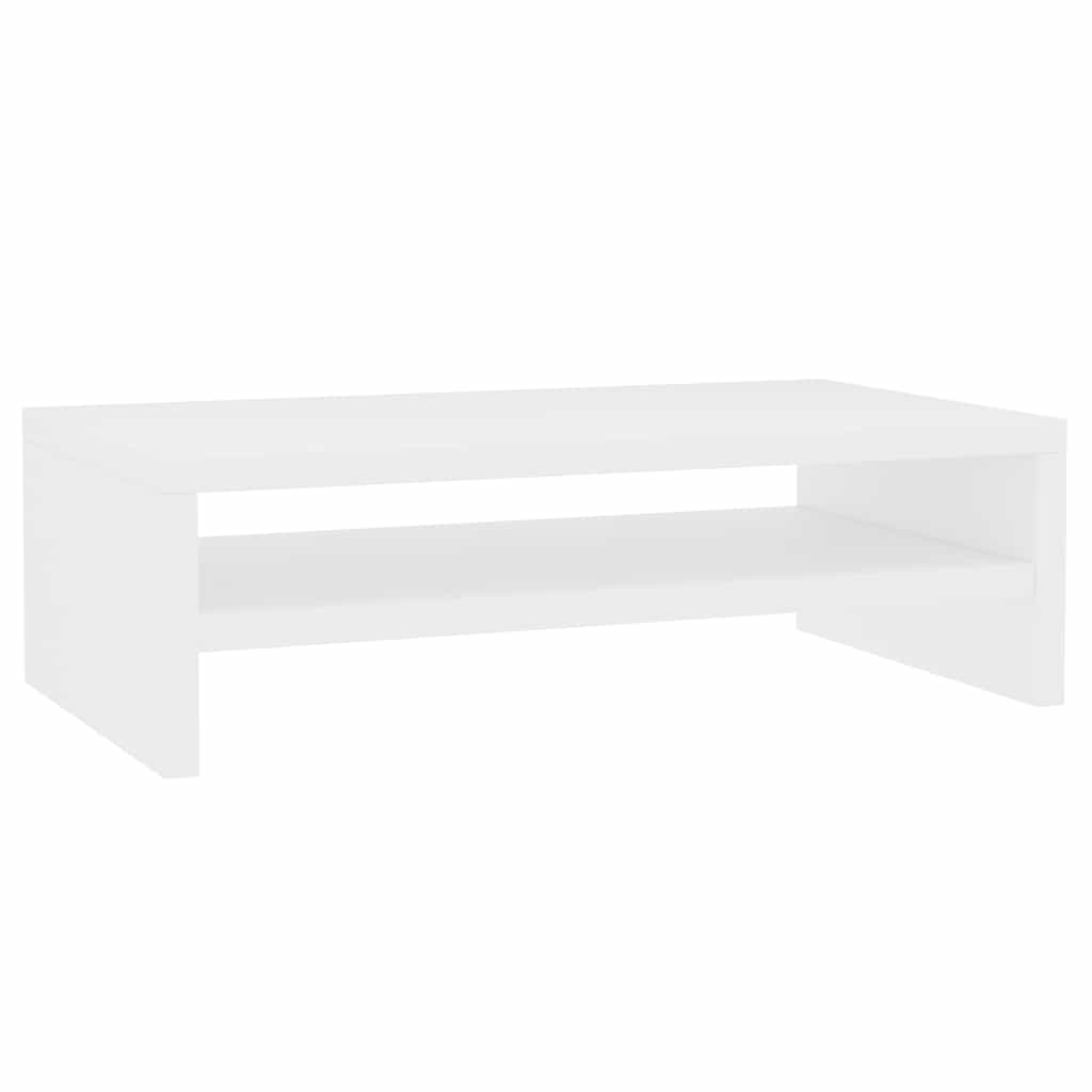 Stalak za monitor bijeli 42 x 24 x 13 cm konstruirano drvo