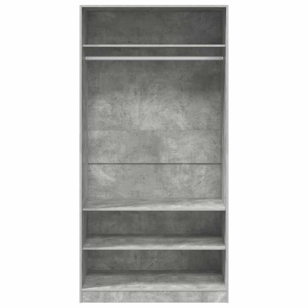 Ormar siva boja betona 100 x 50 x 200 cm od iverice