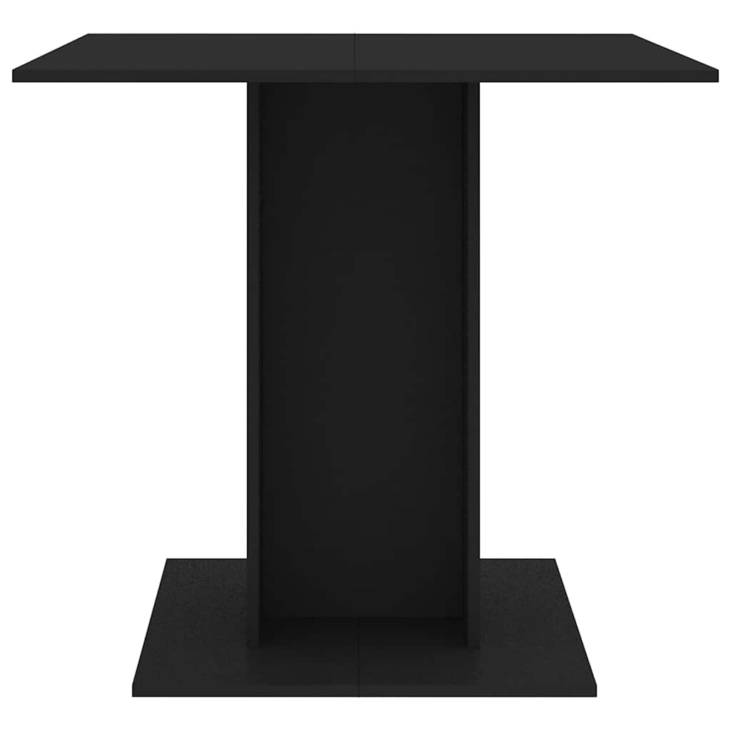 Blagovaonski stol crni 80 x 80 x 75 cm od konstruiranog drva