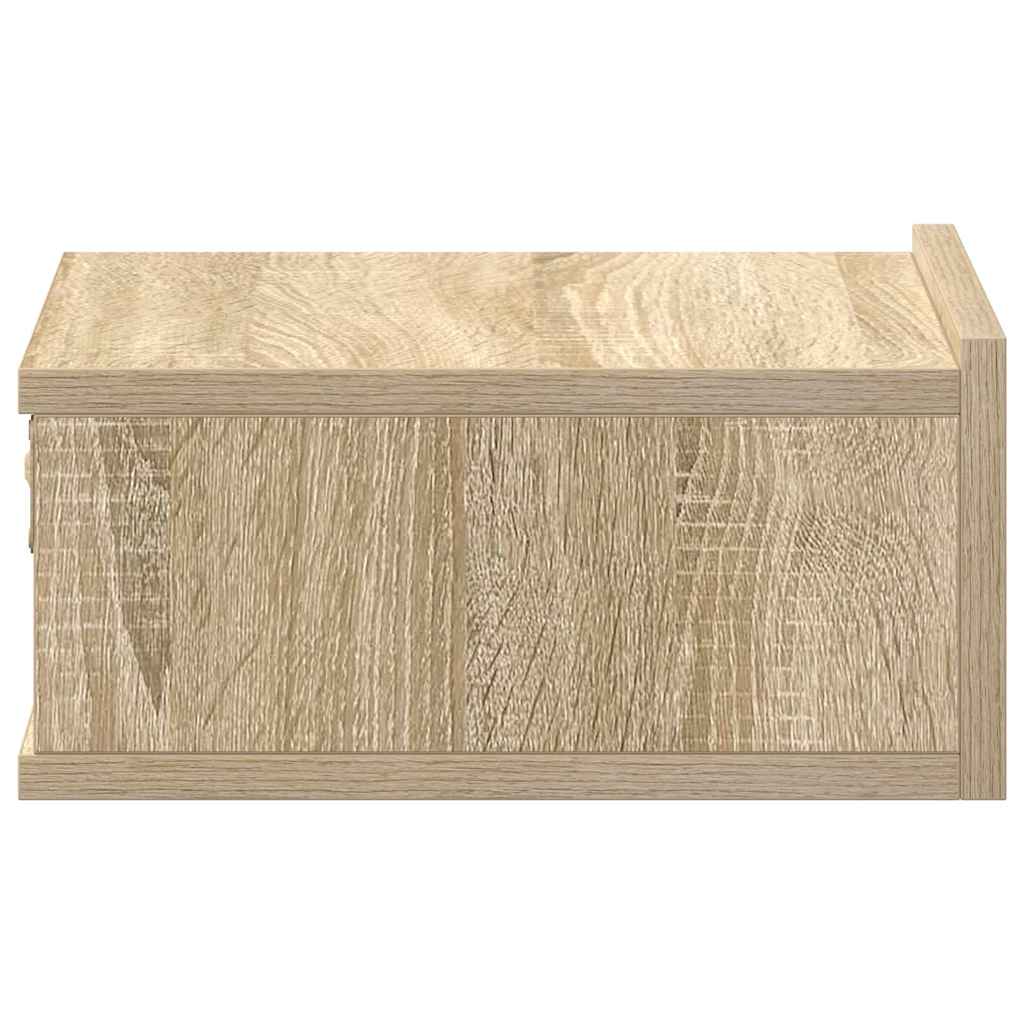Viseći noćni ormarić boja hrasta 40x30x15 cm konstruirano drvo