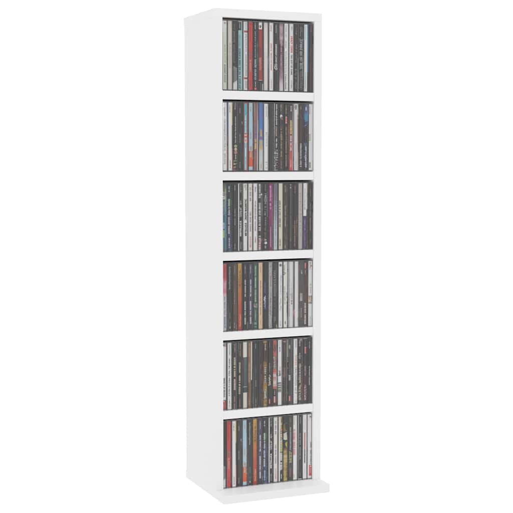 Ormarić za CD-ove bijeli 21 x 20 x 88 cm od konstruiranog drva