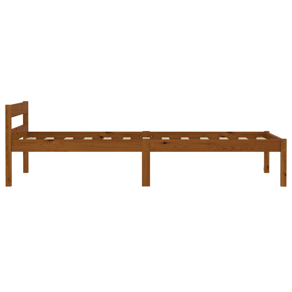 Okvir za krevet od masivne borovine boja meda 100 x 200 cm