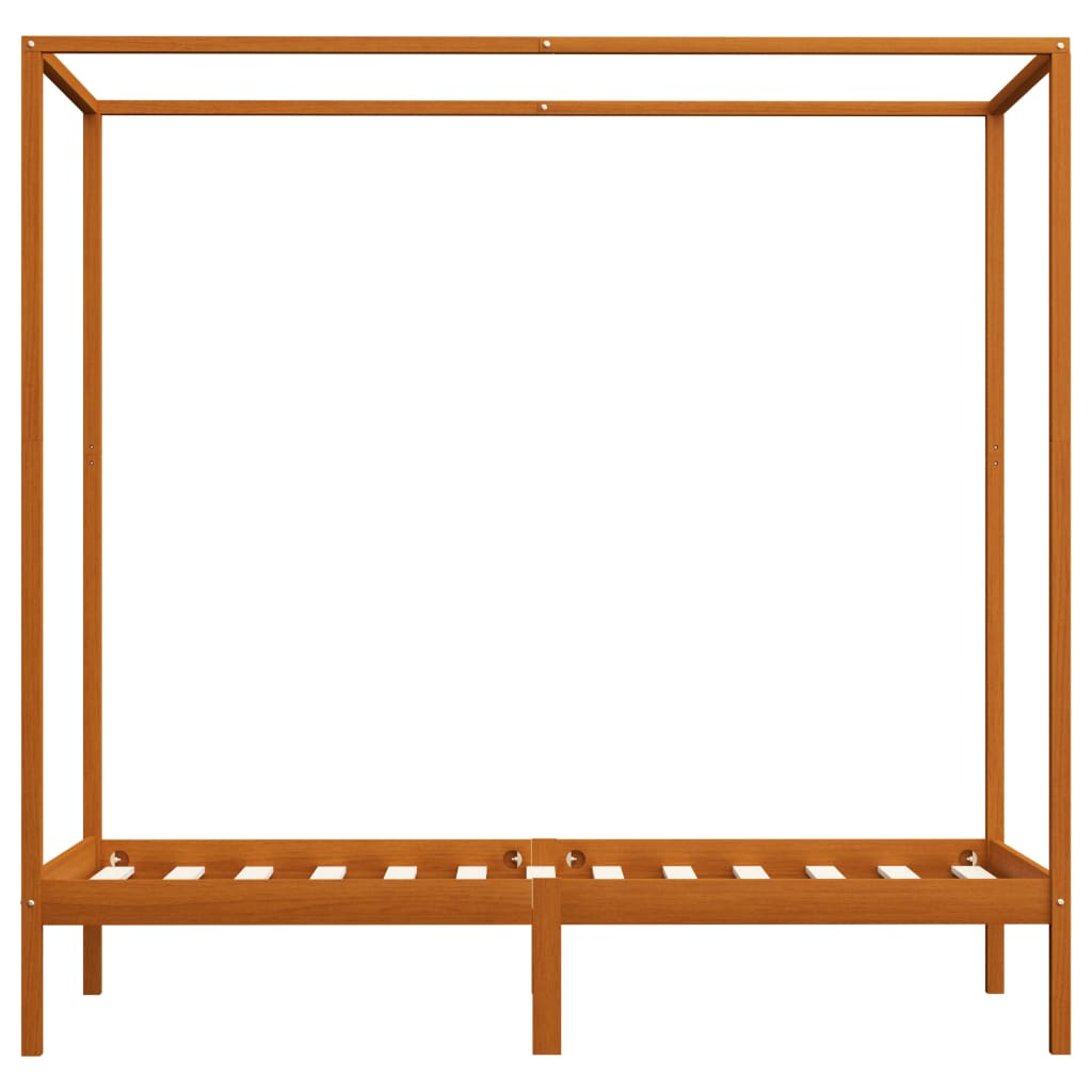 Okvir za krevet s baldahinom od borovine boja meda 90 x 200 cm