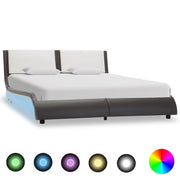 Okvir za krevet s LED rasvjetom bez madraca sivo-bijeli 120x190 cm
