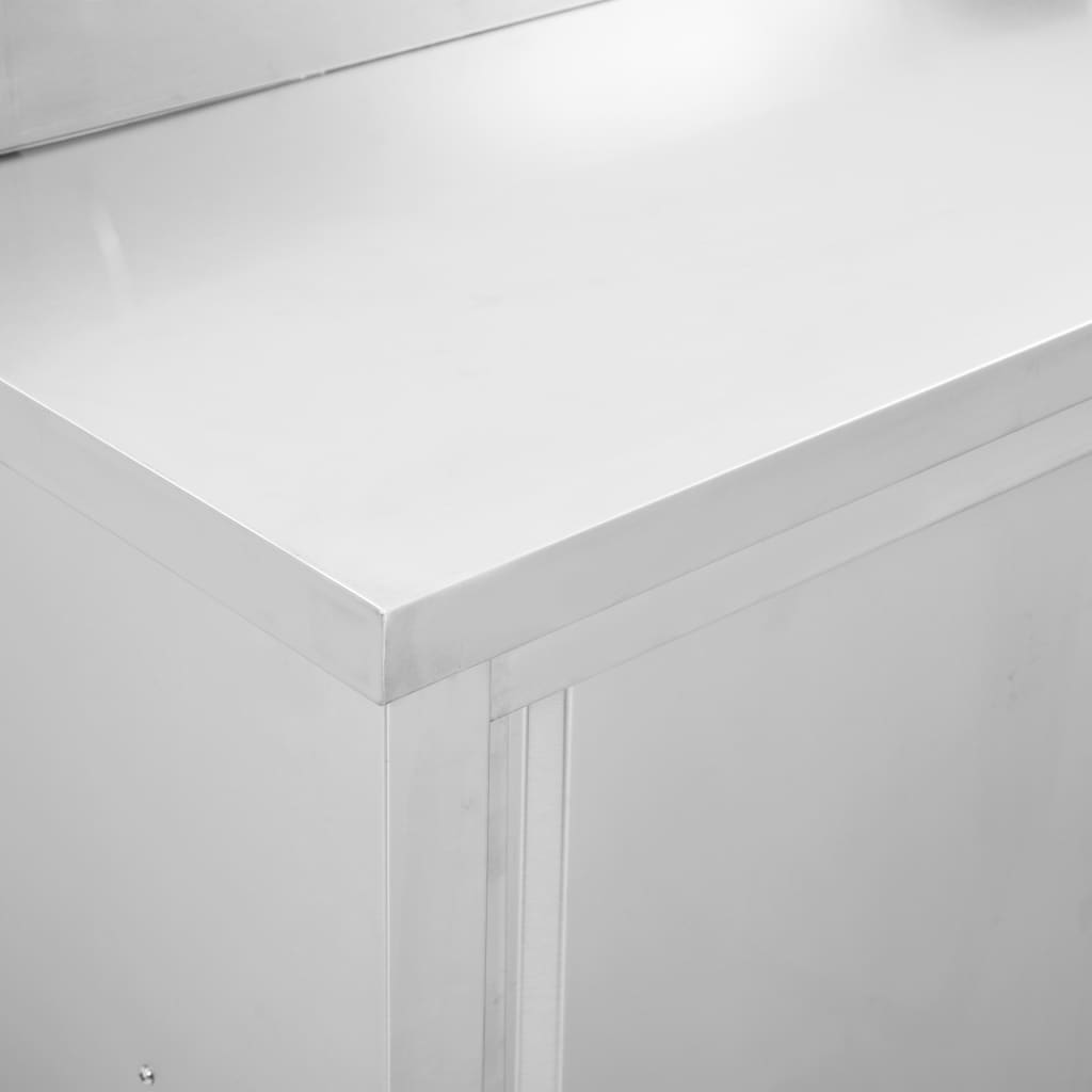 Radni stol s kliznim vratima 120 x 50 x (95 - 97) cm od čelika