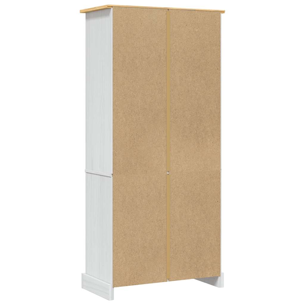 Kredenc od borovine meksički stil Corona bijeli 80x40x170 cm