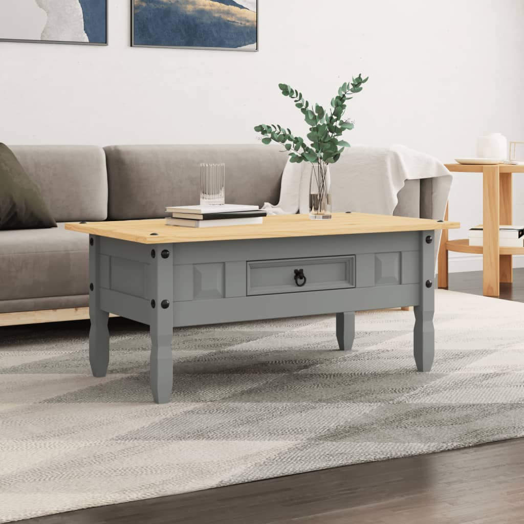 Stolić za kavu od borovine asortiman Corona sivi 100x55x44 cm