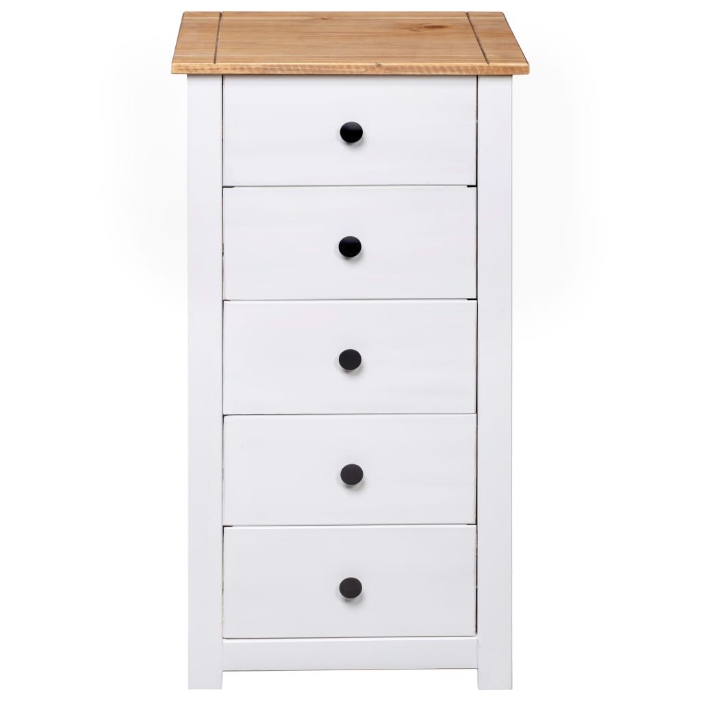 Komoda od borovine bijela 46 x 40 x 89 cm asortiman Panama