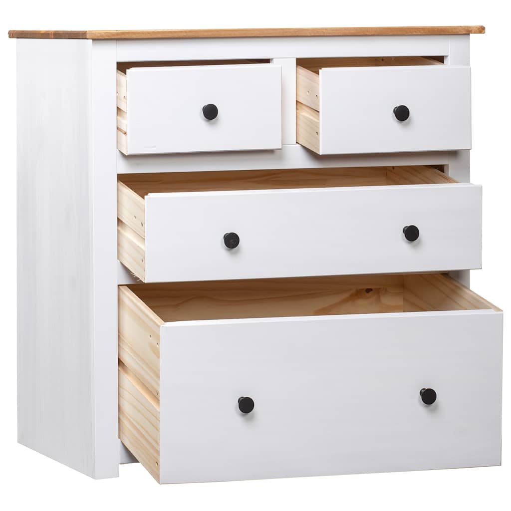 Komoda od borovine bijela 80 x 40 x 83 cm asortiman Panama